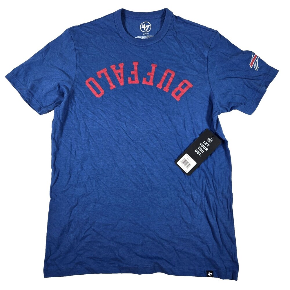 Buffalo Bills 47 Brand T-Shirt Jetty Blue Men's Small NFL New